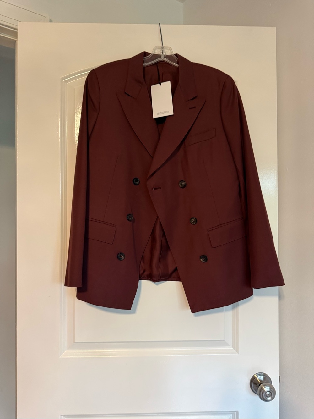 Salvatore Ferragamo Double-Breasted Women's Blazer - Deep Burgundy